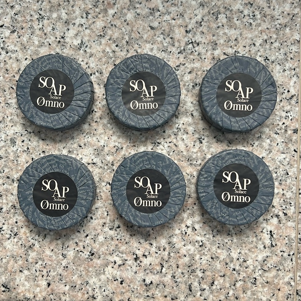 NWT Omno Solace soap made & sold in Singapore Raffles Hotel Boutique (Set of 6)